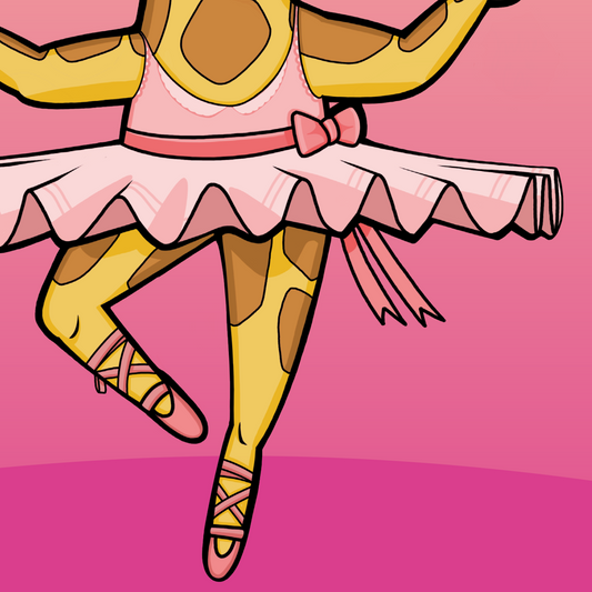 Carte postale JULIESBUDDIES Girafe Danseuse