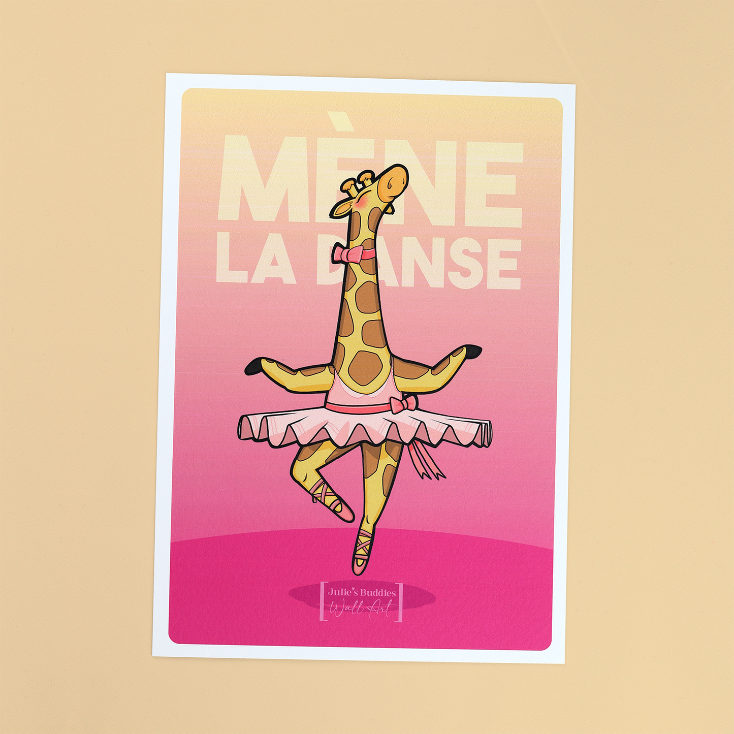 Carte postale JULIESBUDDIES Girafe Danseuse