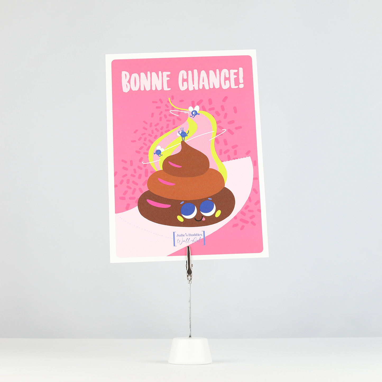 Carte postale JULIESBUDDIES "Merde" Bonne chance