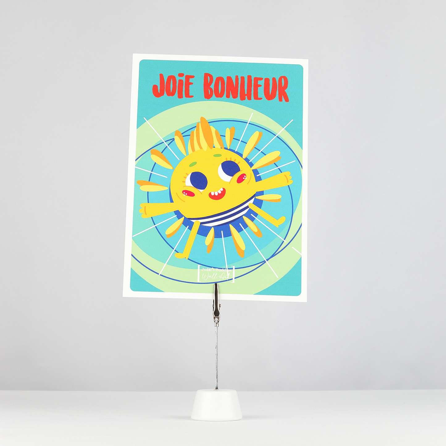 Carte postale JULIESBUDDIES "Joie Bonheur" Soleil joyeux