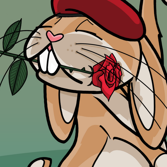 Carte postale JULIESBUDDIES Lapin Amoureux