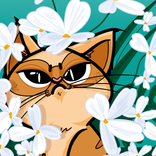 Carte postale JULIESBUDDIES Chat Caractériel