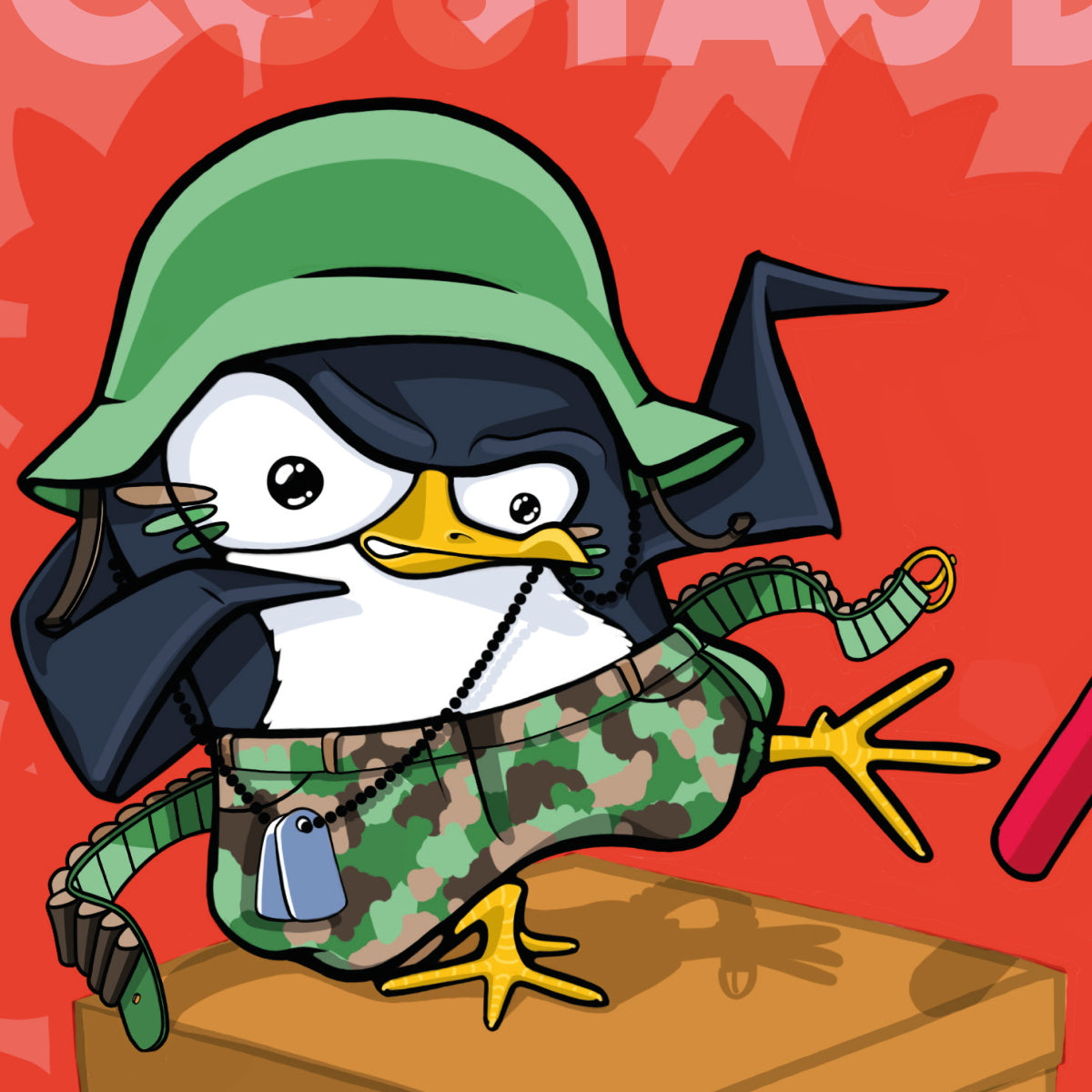 Affiche JULIESBUDDIES Pingouin "Petit mais costaud"