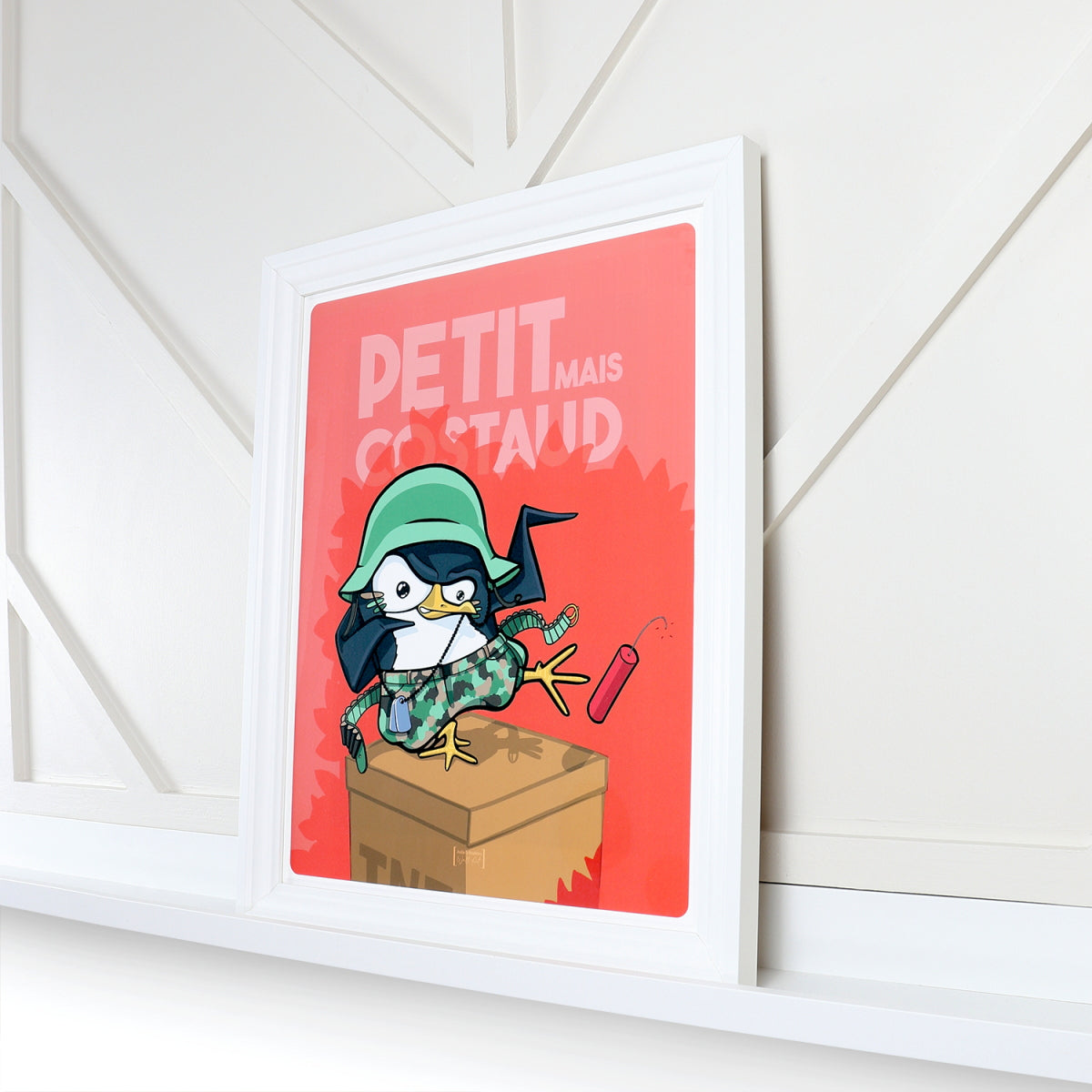 Affiche JULIESBUDDIES Pingouin "Petit mais costaud"