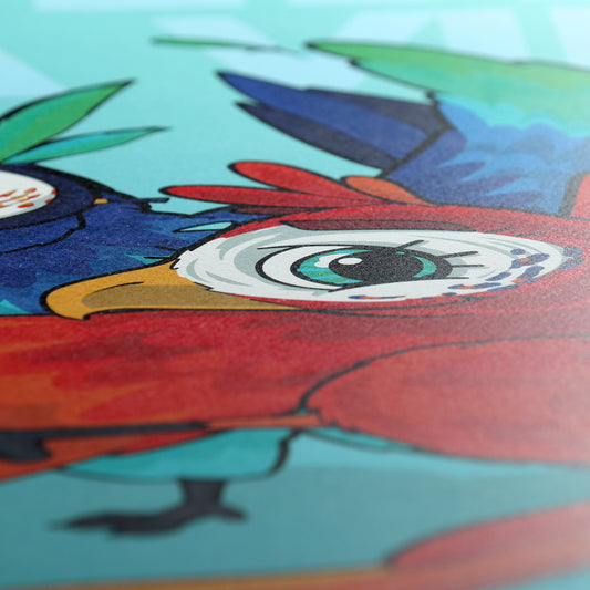 JULIESBUDDIES Poster Colorful Parrots