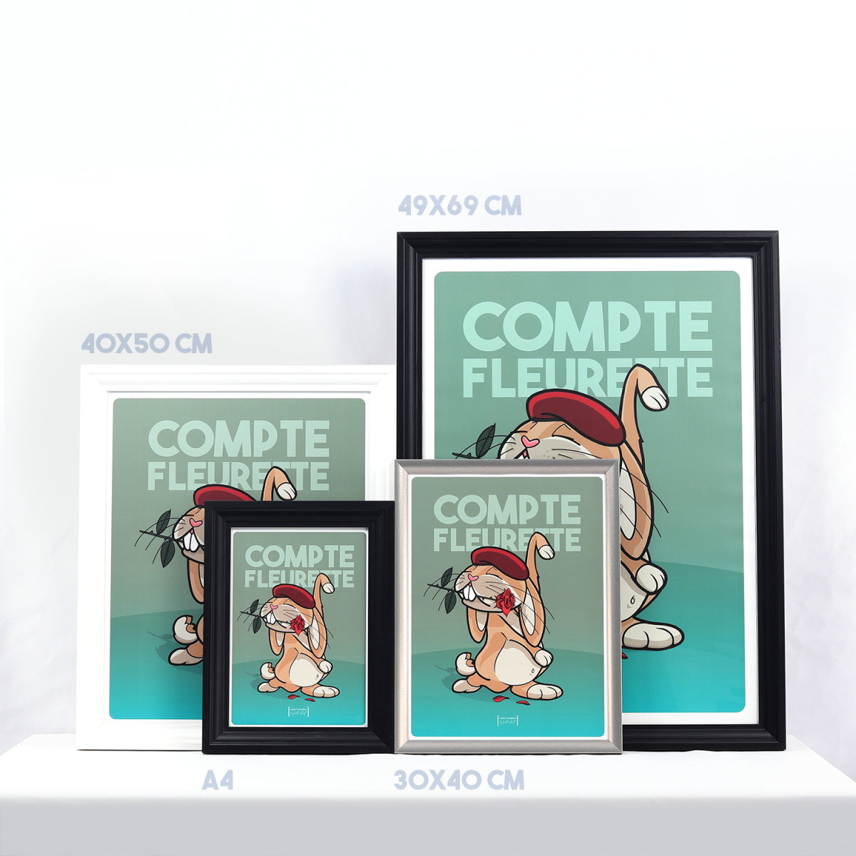 Lovey Bunny Poster in multiple frame sizes