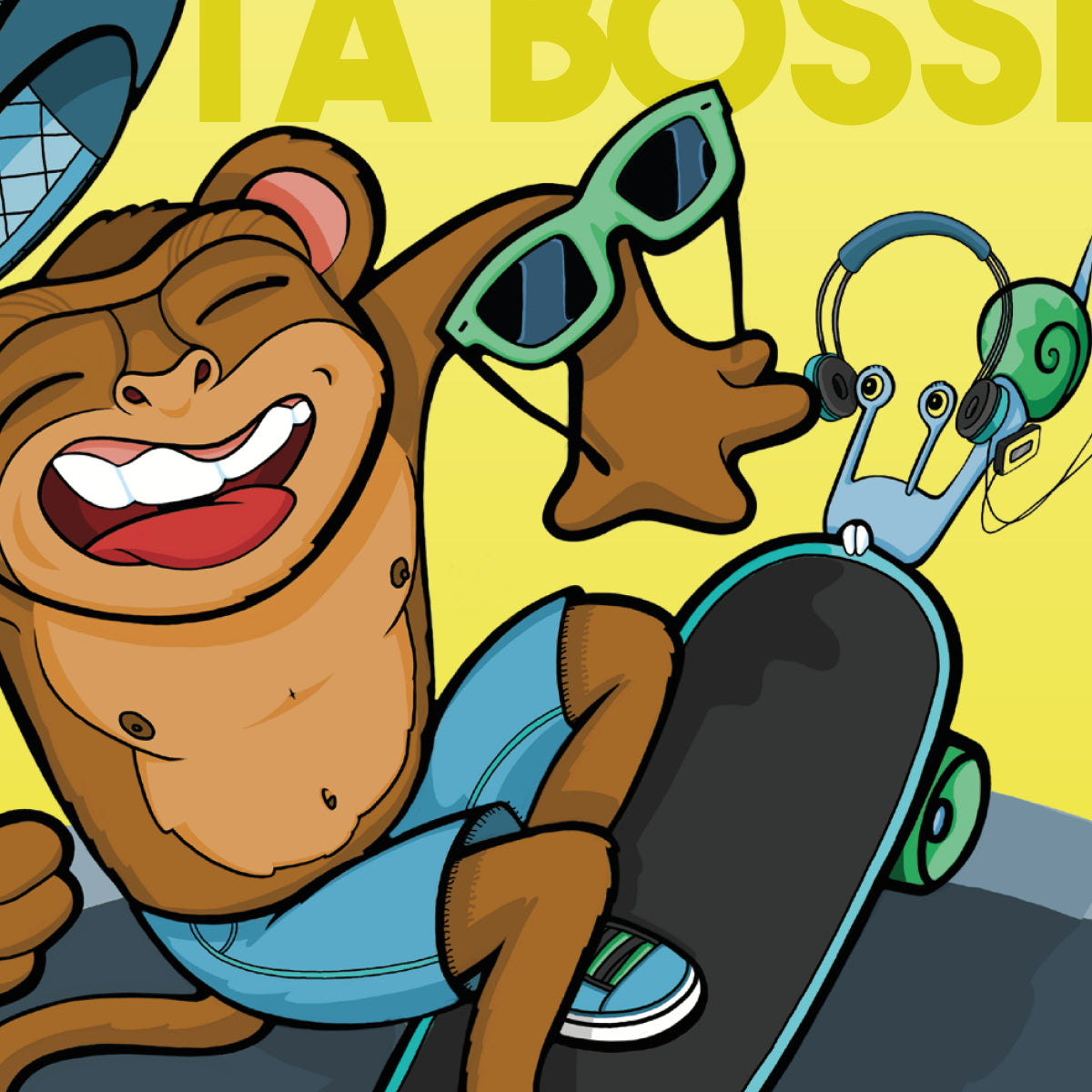 Affiche JULIESBUDDIES Singe Skater