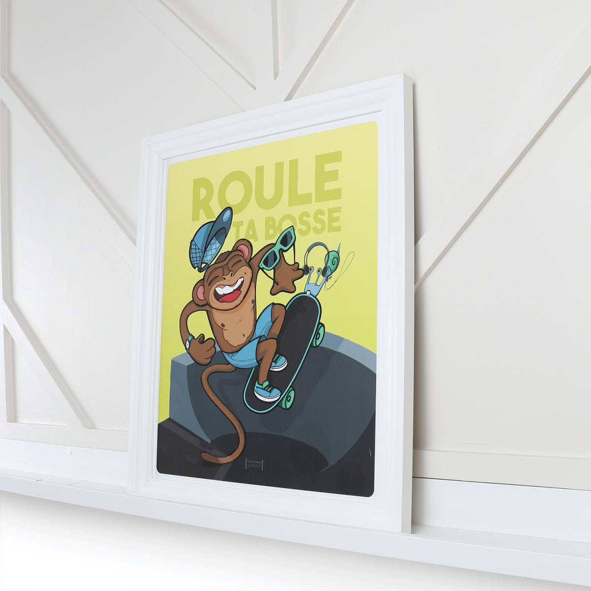 Affiche JULIESBUDDIES Singe Skater