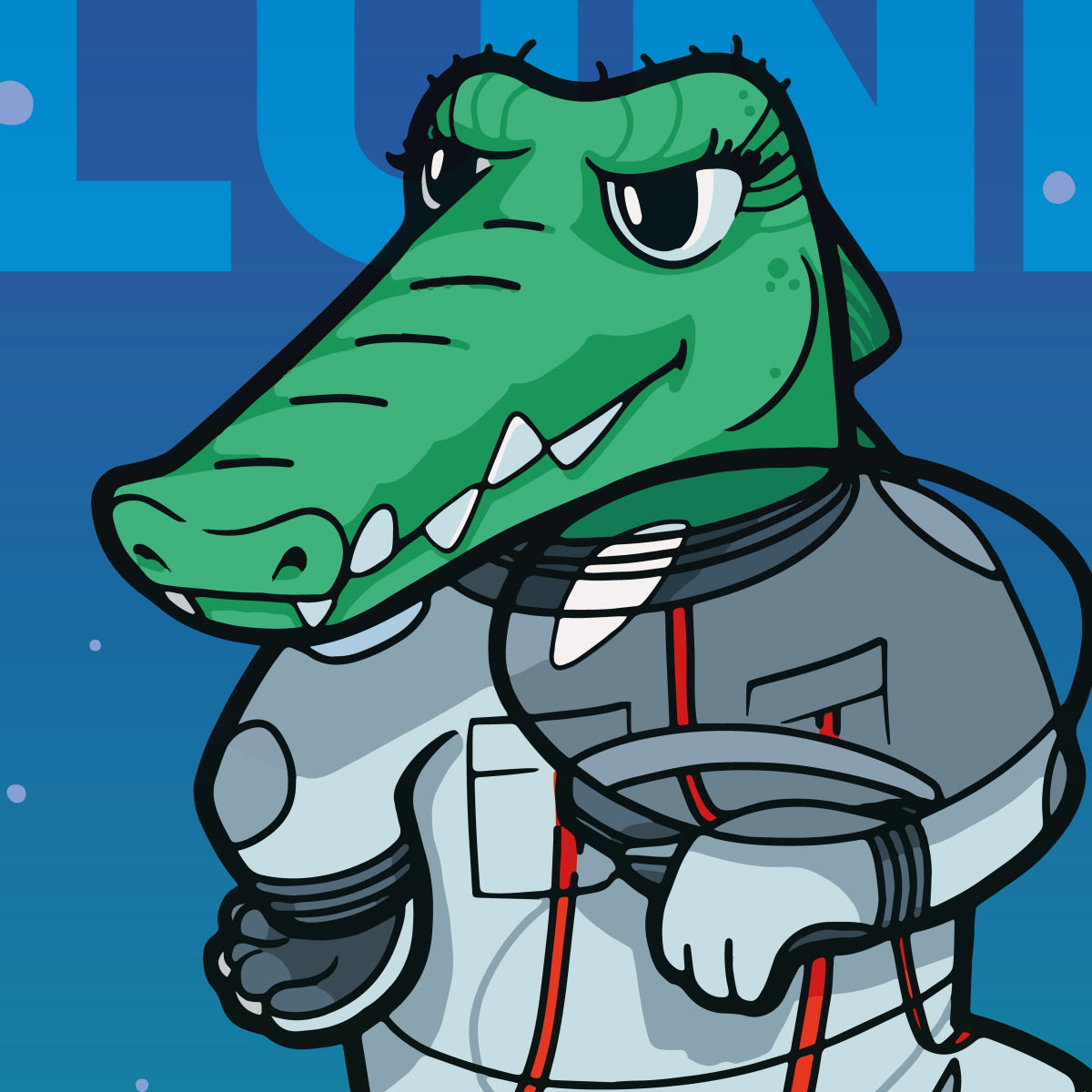 Affiche JULIESBUDDIES Crocodile de l'espace