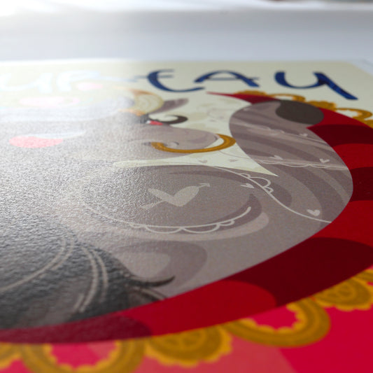 Affiche JULIESBUDDIES Collection Astro TAUREAU