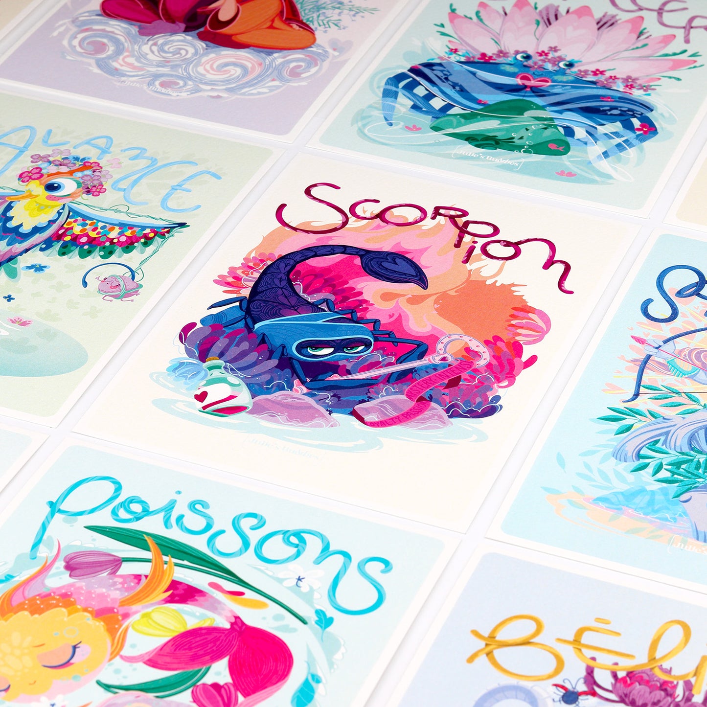 Affiche JULIESBUDDIES Collection Astro SCORPION
