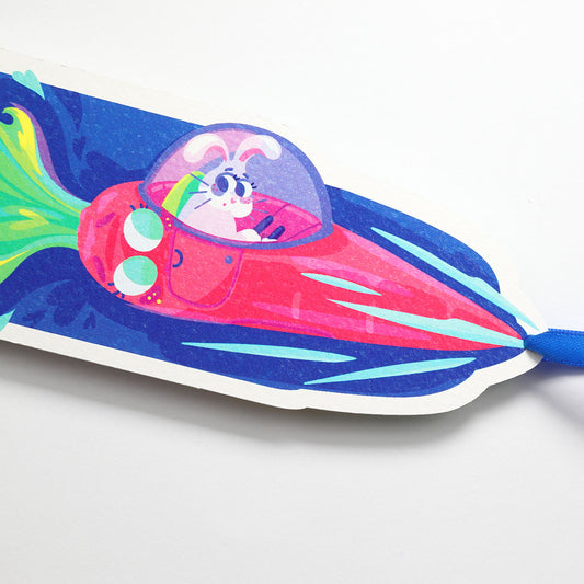 JULIESBUDDIES Marque-pages Lapin en Fusée