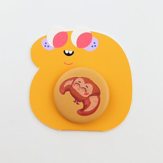 JULIESBUDDIES Badge Rond en métal "Croissant"