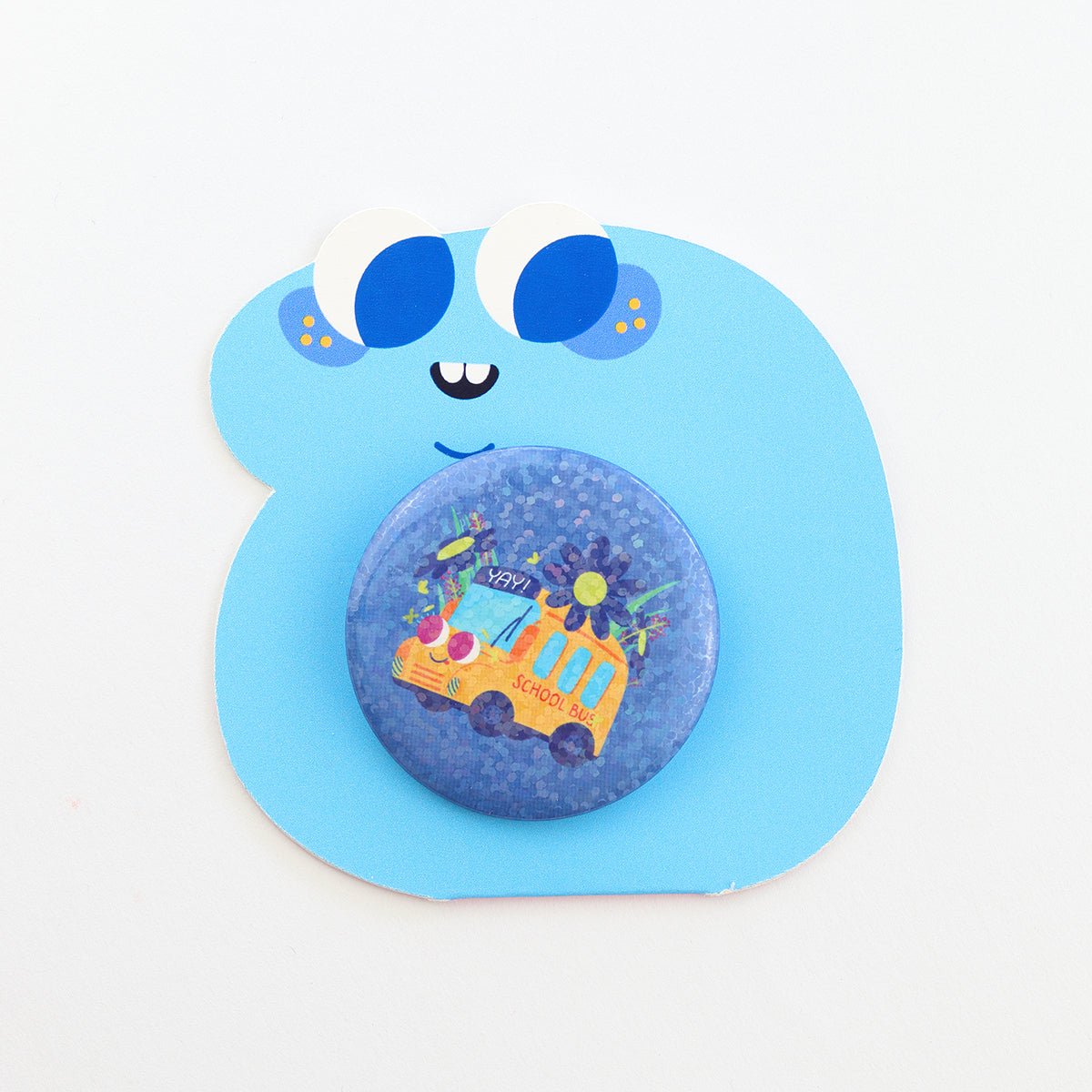 JULIESBUDDIES Button Pin Badge "School Bus"