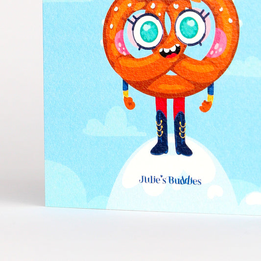 Carte de Voeux JULIESBUDDIES - Bretzel casse-noisette