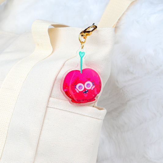JULIESBUDDIES Porte-clés Pomme d'Amour en Acrylique
