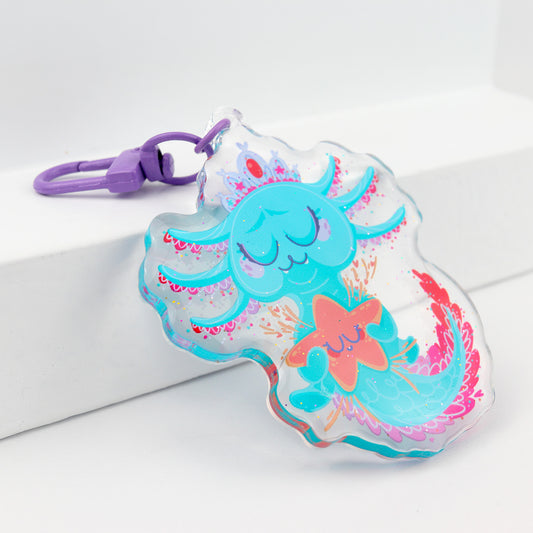 JULIESBUDDIES Porte-clés Axolotl Sirène en Acrylique