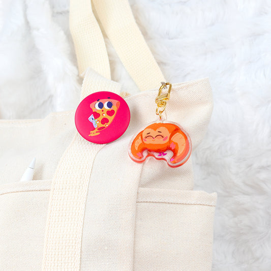 JULIESBUDDIES Porte-clés Bébé Croissant en Acrylique