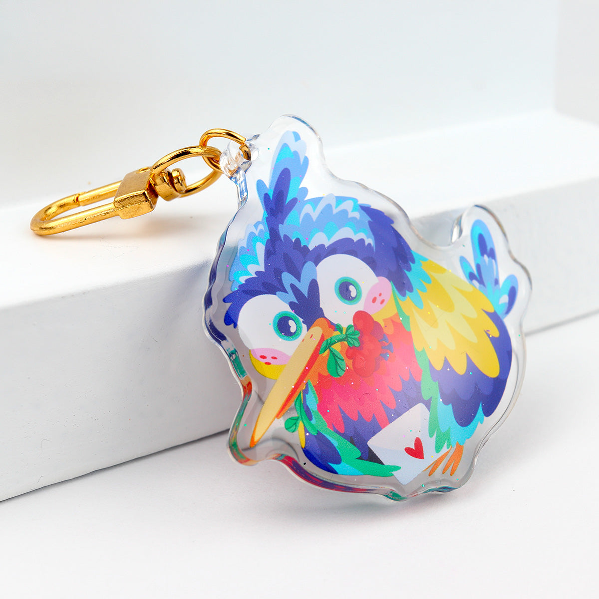 JULIESBUDDIES Porte-clés Oiseau Messager en Acrylique