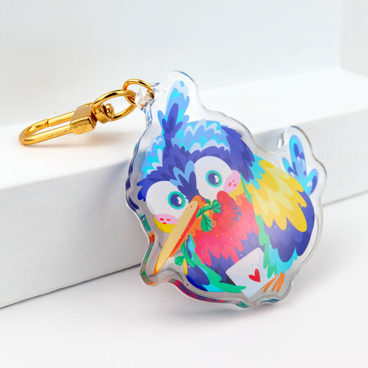 JULIESBUDDIES Porte-clés Oiseau Messager en Acrylique