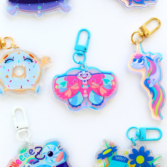 JULIESBUDDIES Butterfly Acrylic Keychain