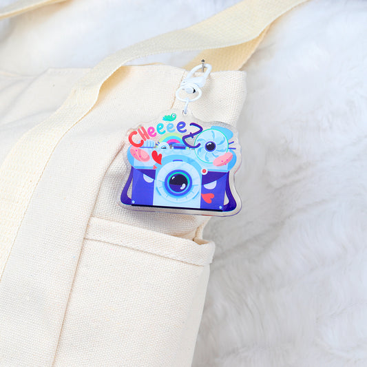 JULIESBUDDIES Cheeez Camera Acrylic Keychain