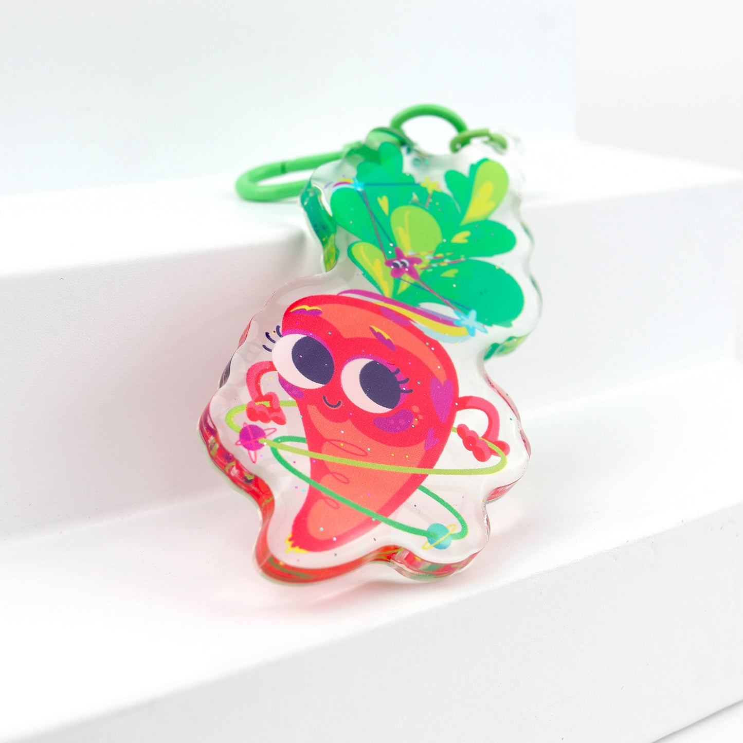 JULIESBUDDIES Porte-clés Carotte Cosmique en Acrylique