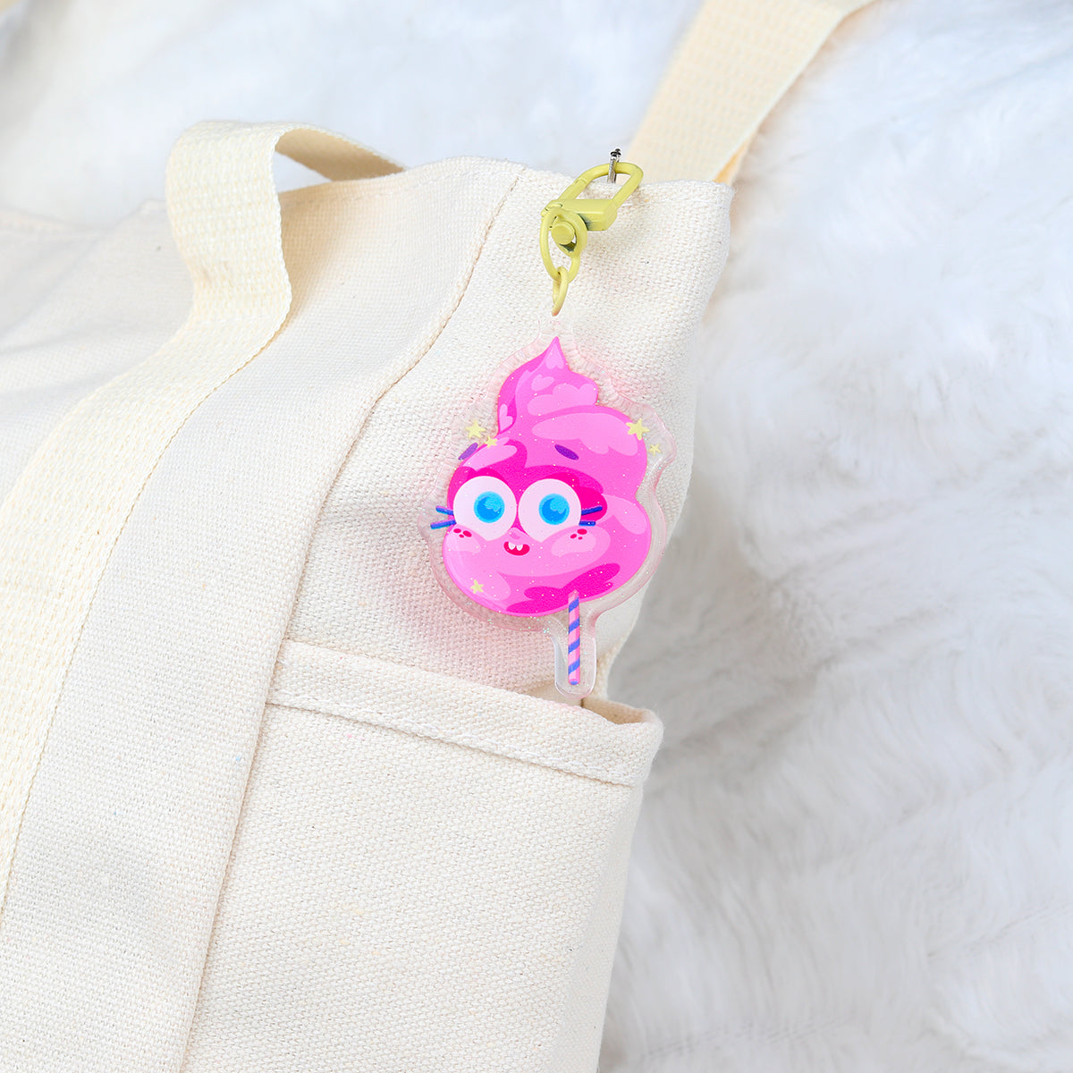 JULIESBUDDIES Cotton Candy Acrylic Keychain