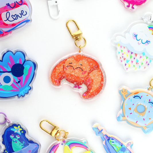 JULIESBUDDIES Porte-clés Croissant en Acrylique