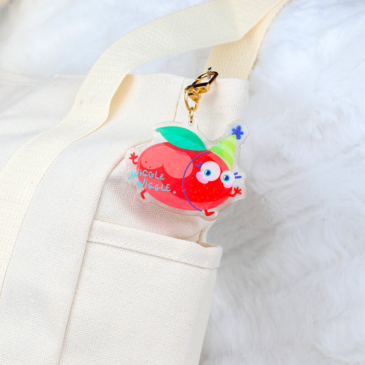 JULIESBUDDIES Dancing Peach Acrylic Keychain