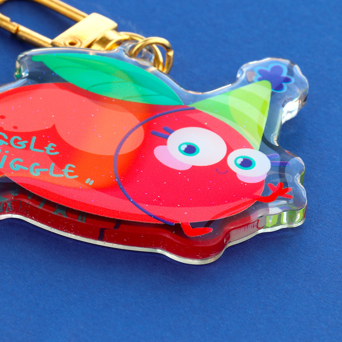 JULIESBUDDIES Dancing Peach Acrylic Keychain