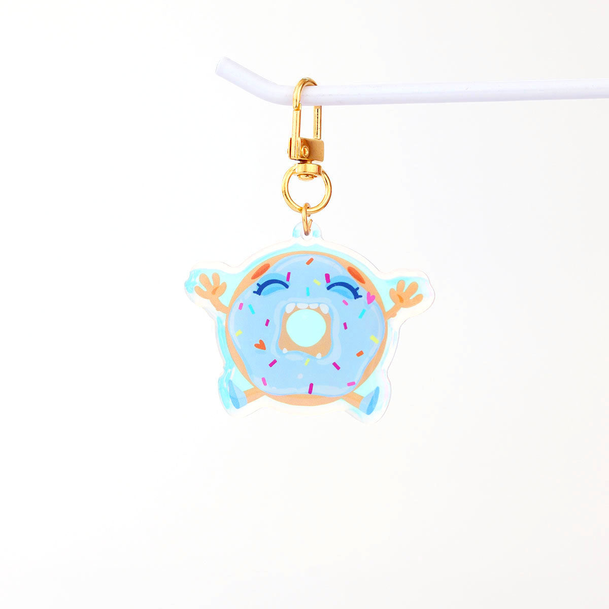 JULIESBUDDIES Porte-clés Donut Holographique en Acrylique