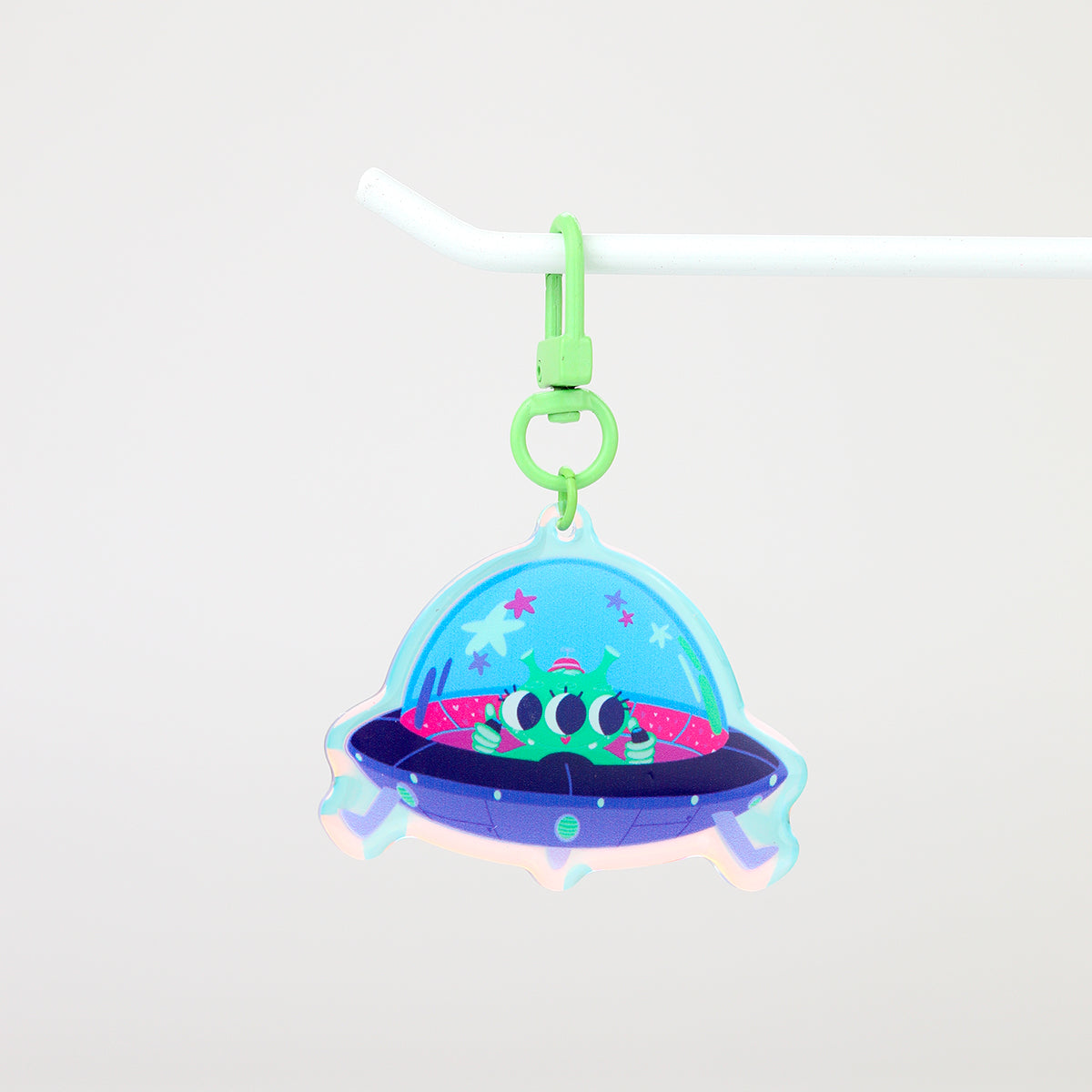 JULIESBUDDIES Porte-clés Extra-terrestre en OVNI en Acrylique