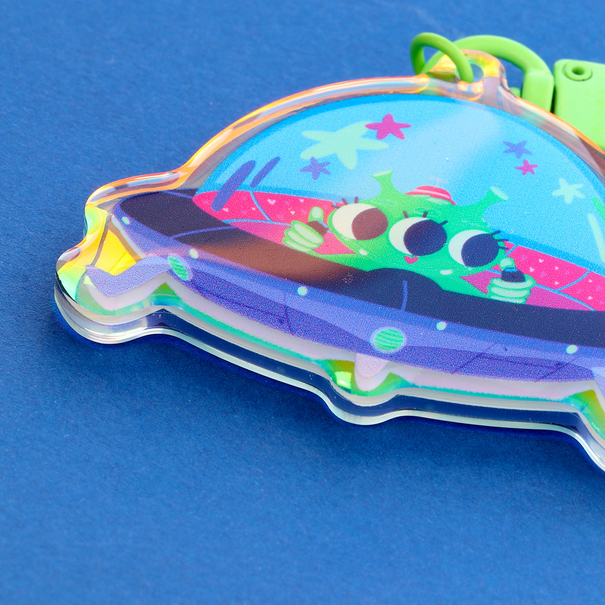 JULIESBUDDIES Porte-clés Extra-terrestre en OVNI en Acrylique