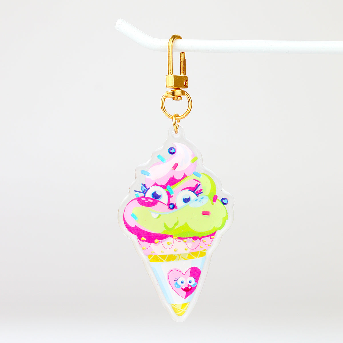 JULIESBUDDIES Ice Cream Acrylic Keychain