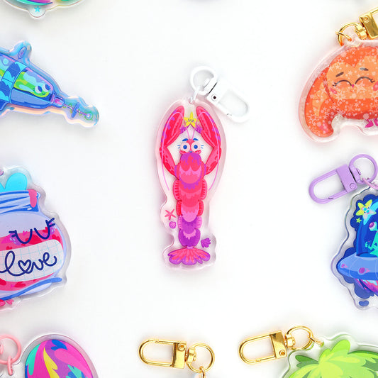 JULIESBUDDIES Porte-clés Homard en Acrylique