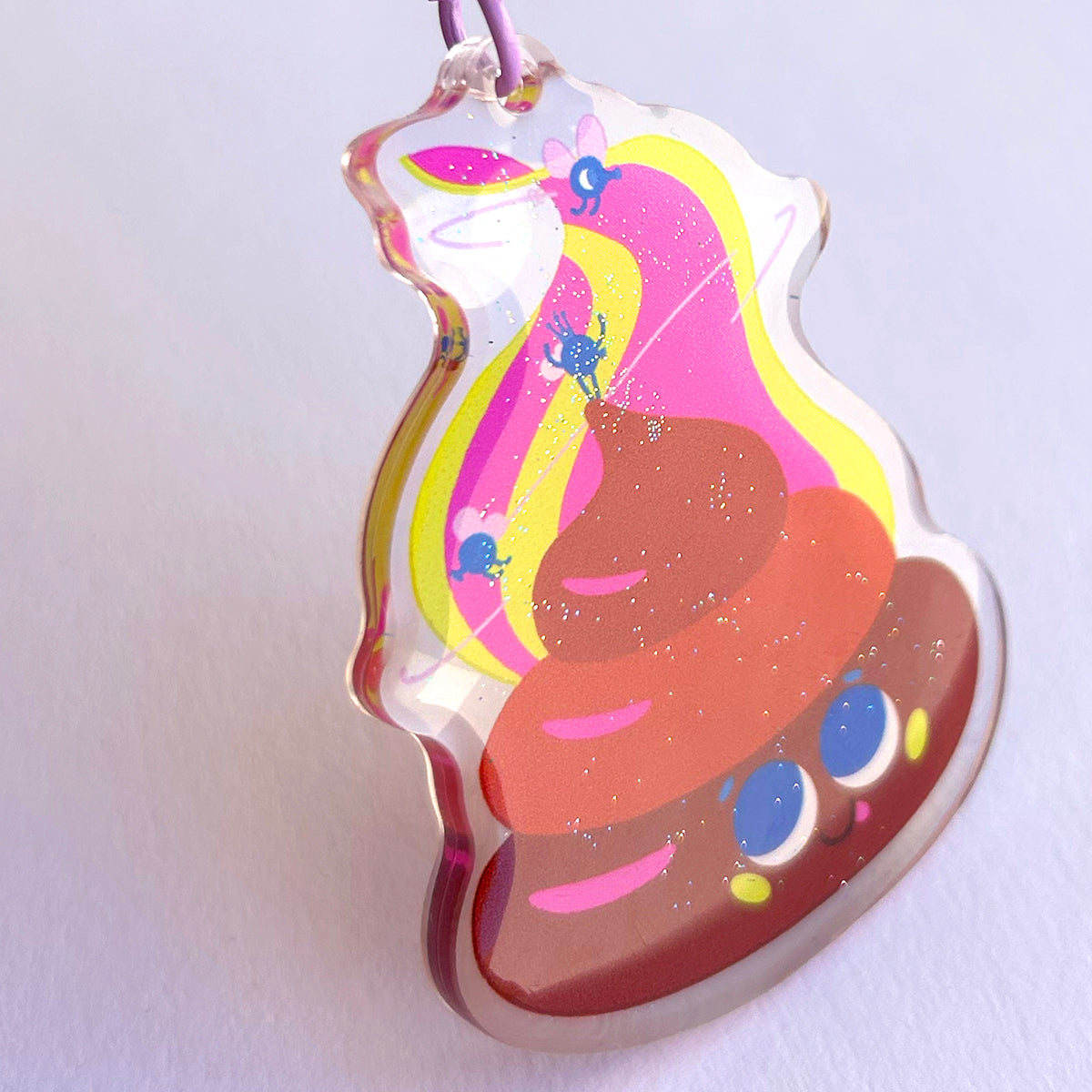 JULIESBUDDIES Happy Poop Acrylic Keychain