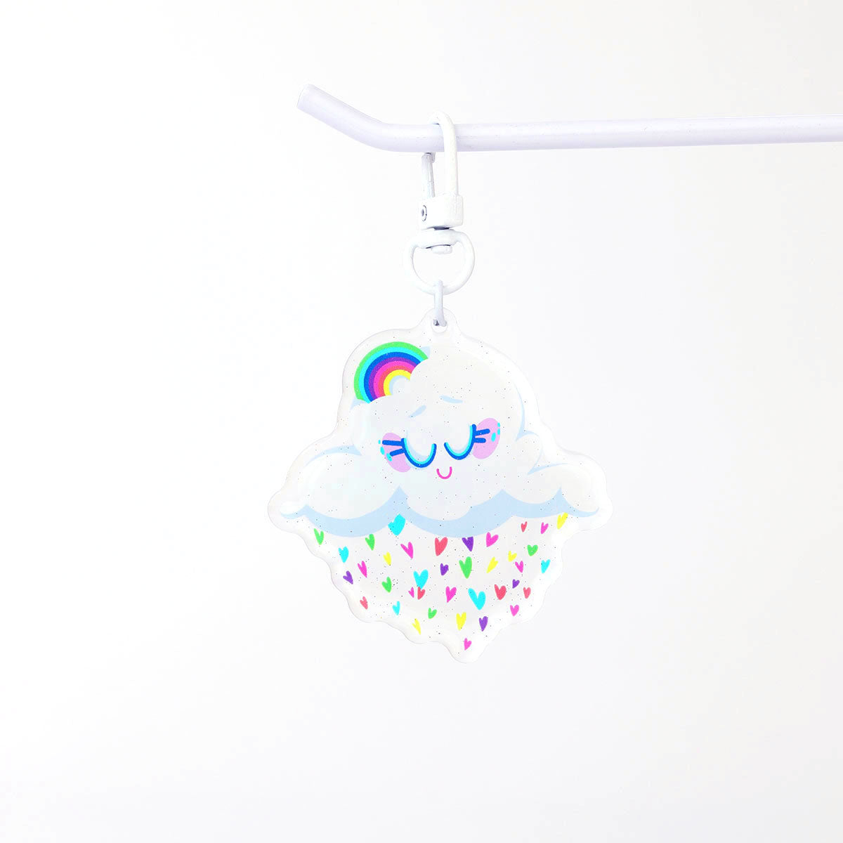 JULIESBUDDIES Porte-clés Nuage Arc-en-ciel en Acrylique