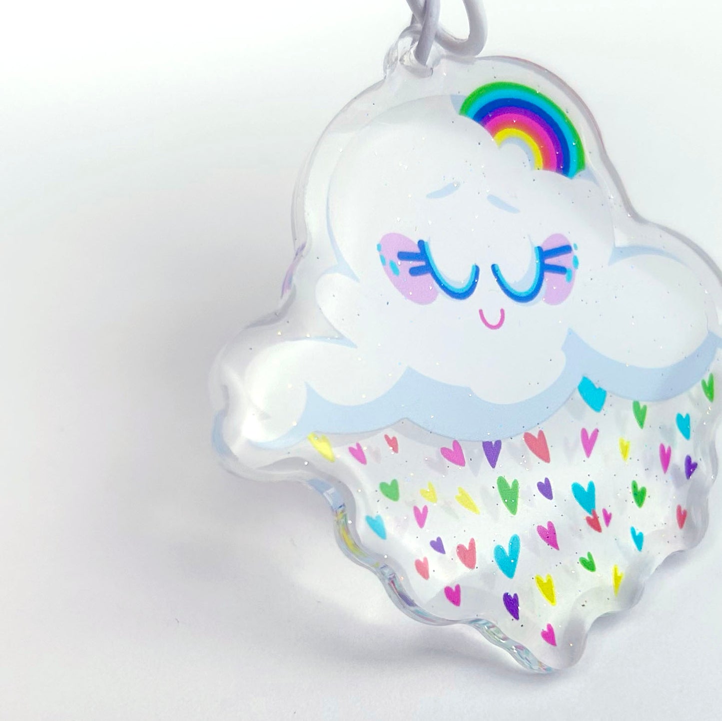 JULIESBUDDIES Porte-clés Nuage Arc-en-ciel en Acrylique