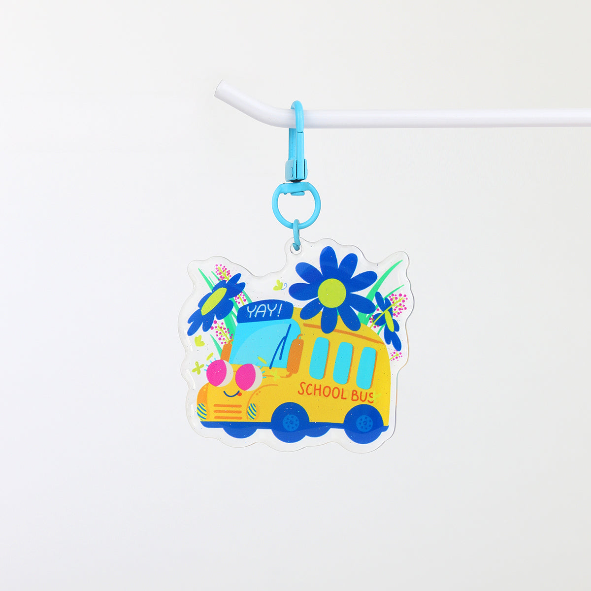 JULIESBUDDIES Porte-clés Bus Scolaire jaune en Acrylique