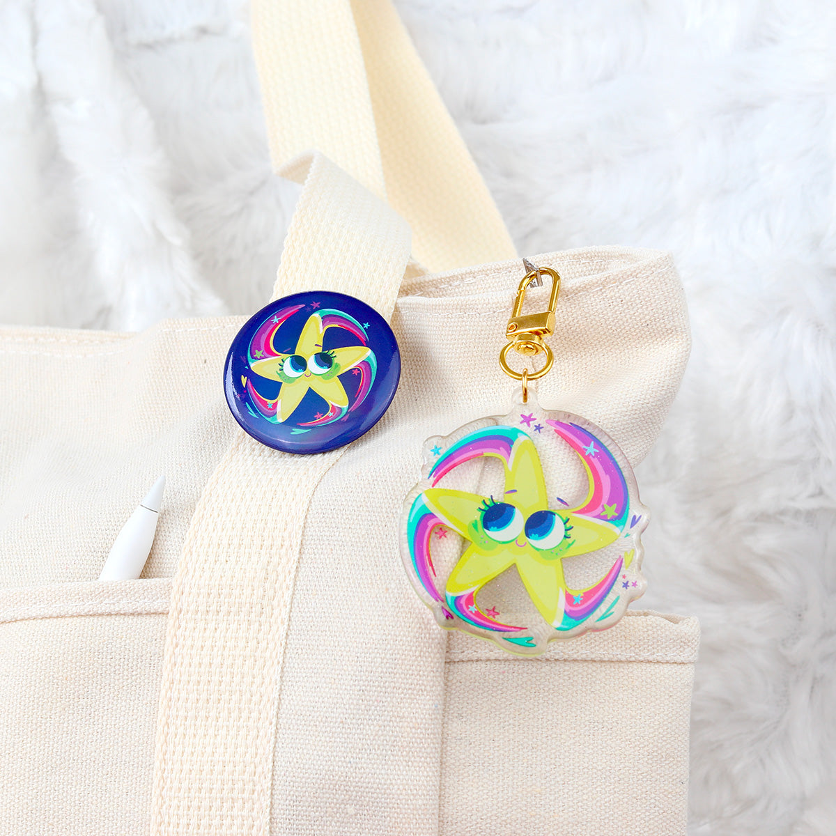 JULIESBUDDIES Button Pin Badge "Shooting Star"