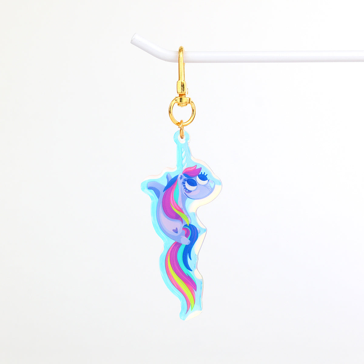 JULIESBUDDIES Rainbow Unicorn Acrylic Keychain
