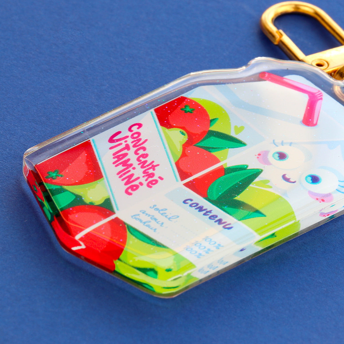 JULIESBUDDIES Vitamin Juice Pack Acrylic Keychain