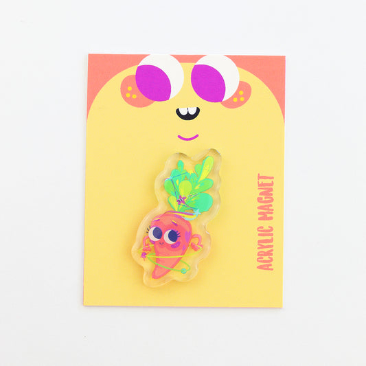 JULIESBUDDIES Cosmic Carrot Acrylic Magnet