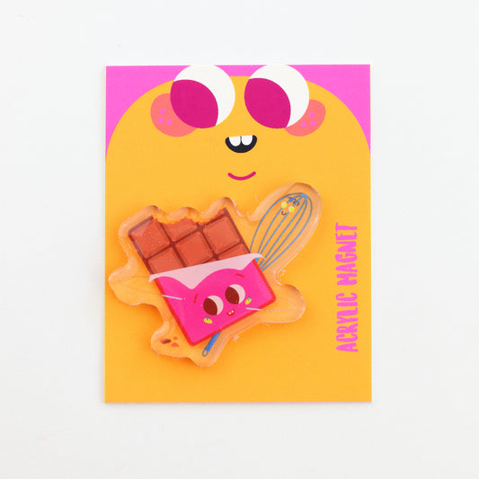 JULIESBUDDIES Happy Chocolate Acrylic Magnet