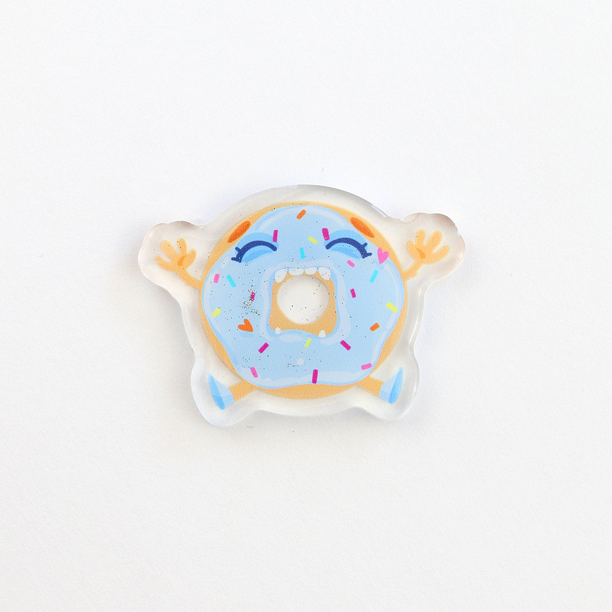 JULIESBUDDIES Yawning Donut Acrylic Magnet