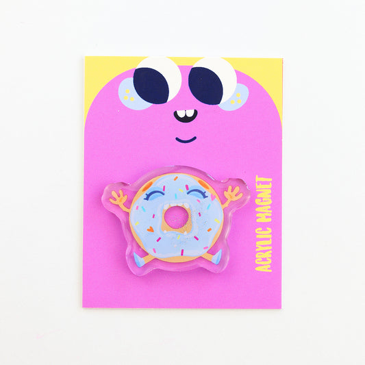 JULIESBUDDIES Yawning Donut Acrylic Magnet