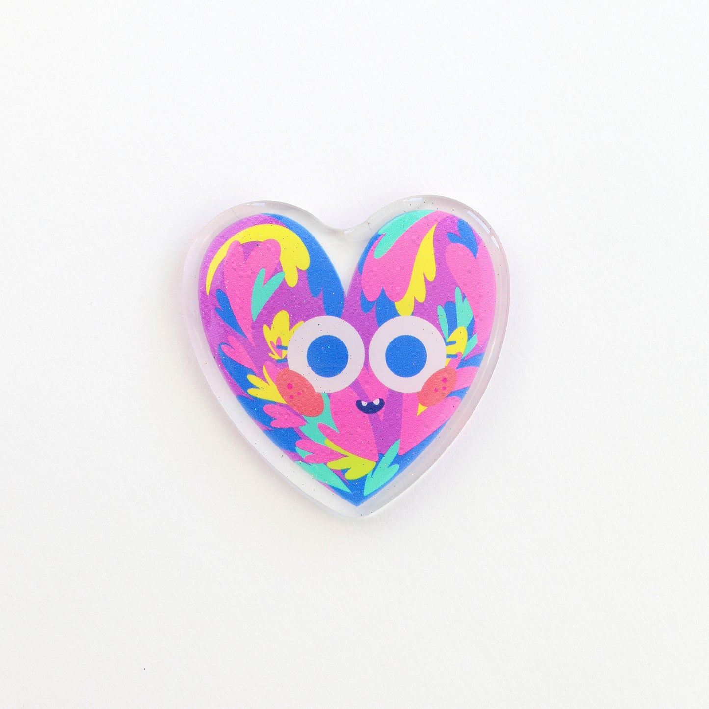 JULIESBUDDIES Aimant Coeur coloré en Acrylique