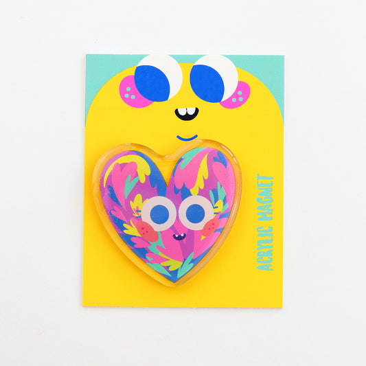 JULIESBUDDIES Cute colorful Heart Acrylic Magnet