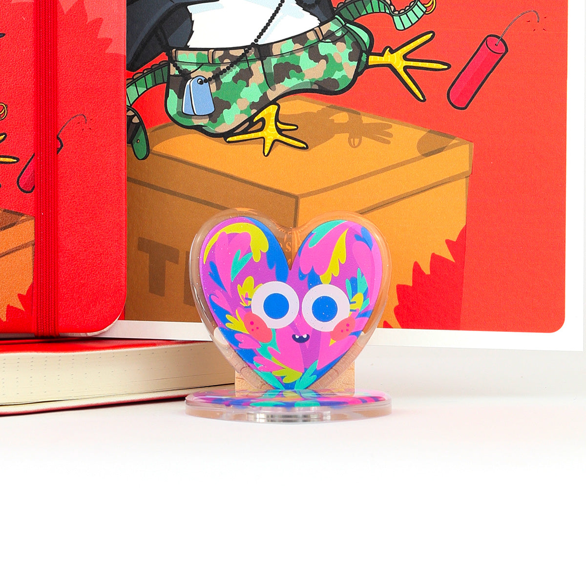 JULIESBUDDIES Cute colorful Heart Acrylic Magnet